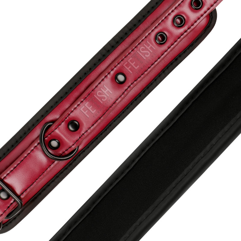 Fetish Submissive Dark Room – Algemas de Tornozelo em Couro Vegano com Forro de Neoprene