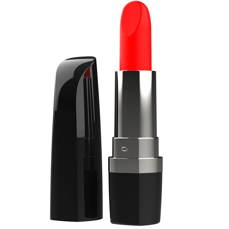 Mini Vibrador Intense Lippsy Preto | Formato de Batom com 10 Vibrações
