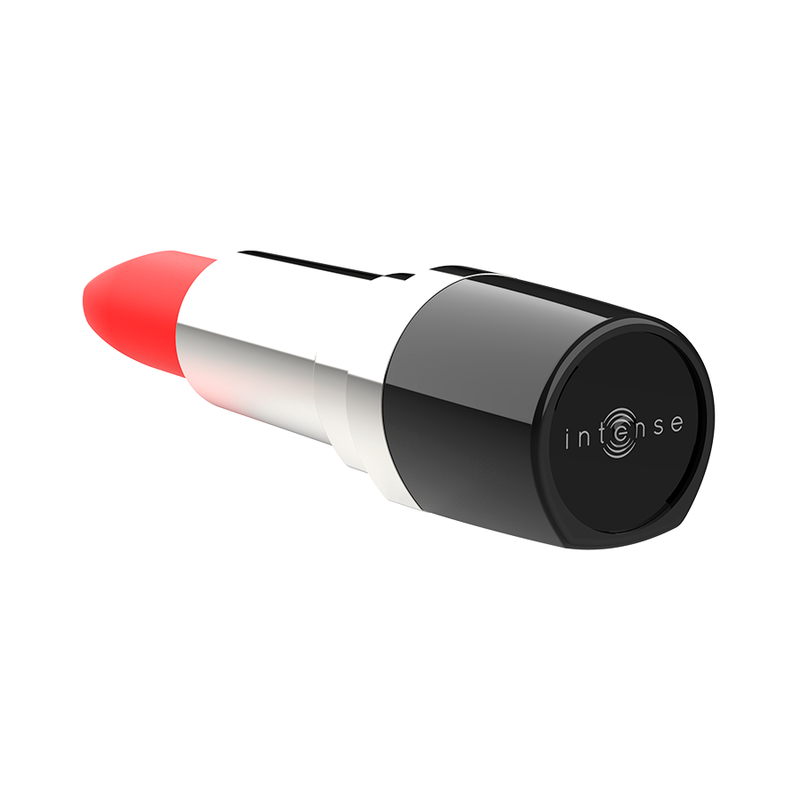 Mini Vibrador Intense Lippsy Preto | Formato de Batom com 10 Vibrações