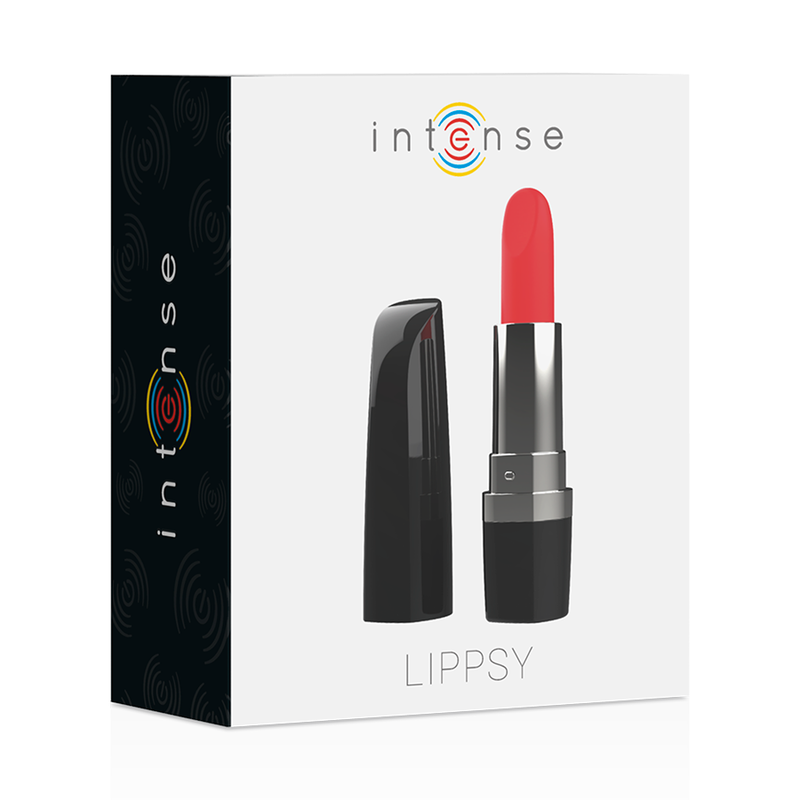 Mini Vibrador Intense Lippsy Preto | Formato de Batom com 10 Vibrações