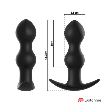 Vibrador anal ANBIGUO Tibério com controle remoto Watchme em silicone macio