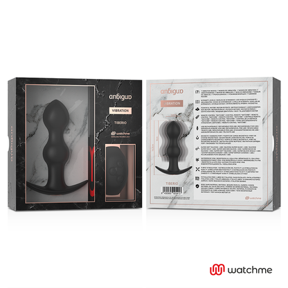Vibrador anal ANBIGUO Tibério com controle remoto Watchme em silicone macio