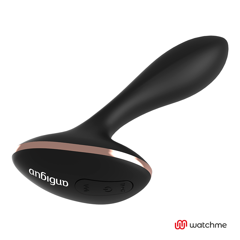 Vibrador Anal Plug ANBIGUO VERNET com controle remoto WATCHME e design ergonómico de silicone.
