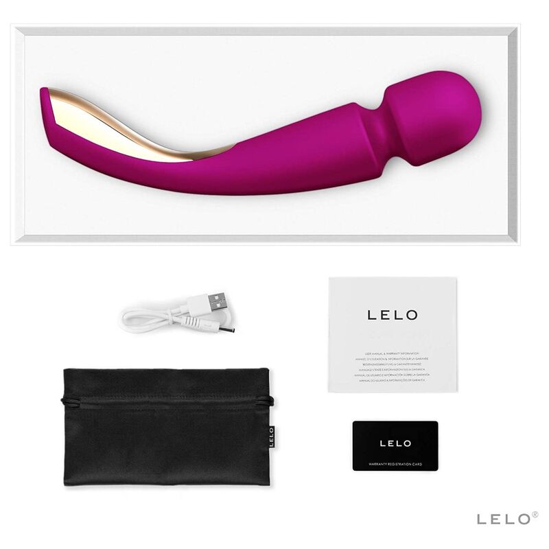 LELO Smart Wand 2 Médio Rose Profundo, massageador corporal premium com design ergonómico e silicone suave.
