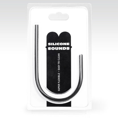 Close-up da Sonda Uretral ALL BLACK de Silicone 6mm, detalhando a flexibilidade e o material seguro para exploração íntima.