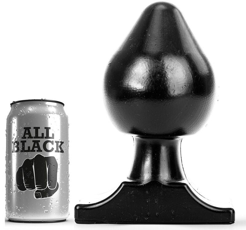 Close-up do Plug Anal ALL BLACK Flexível 19 cm, mostrando seu design suave e material