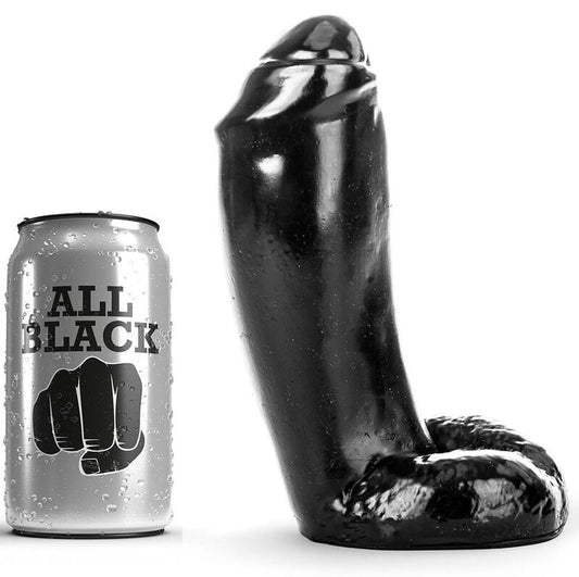 Dildo realista ALL BLACK 18 CM com design ergonómico e detalhes realistas