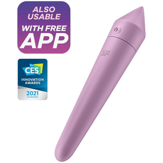 Satisfyer Ultra Power Bullet 8 Lilás com vibrações intensas e controlo via app