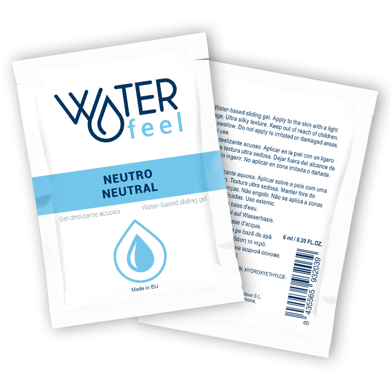 WATERFEEL Gel Deslizante Neutro Base de Água 6ml para lubrificação íntima