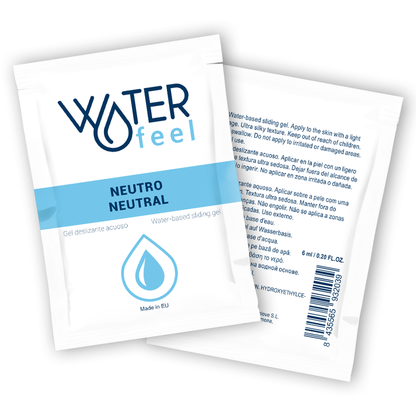 WATERFEEL Gel Deslizante Neutro Base de Água 6ml para lubrificação íntima