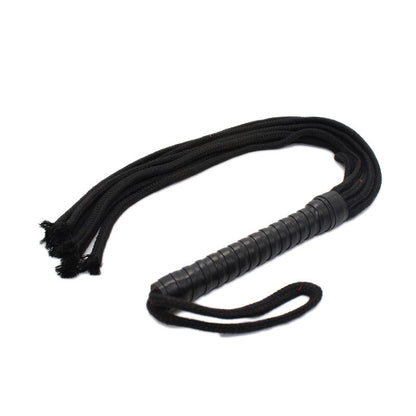 OHMAMA FETISH Chicote de Corda BDSM de 56cm, com detalhes em PVC, madeira e poliéster.