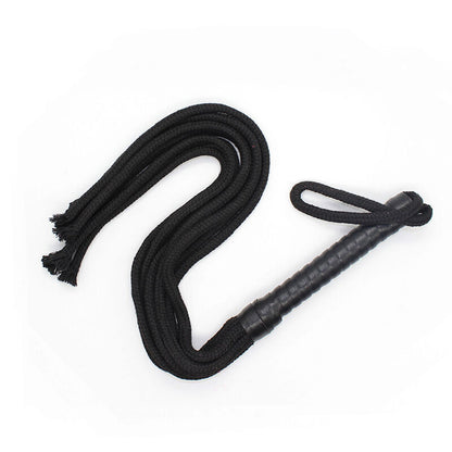 OHMAMA FETISH Chicote de Corda BDSM de 56cm, com detalhes em PVC, madeira e poliéster.