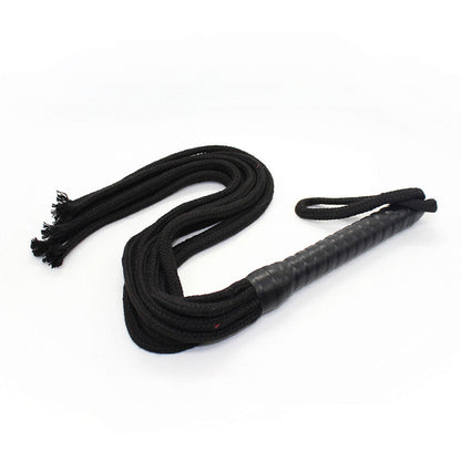 OHMAMA FETISH Chicote de Corda BDSM de 56cm, com detalhes em PVC, madeira e poliéster.