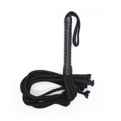OHMAMA FETISH Chicote de Corda BDSM de 56cm, com detalhes em PVC, madeira e poliéster.