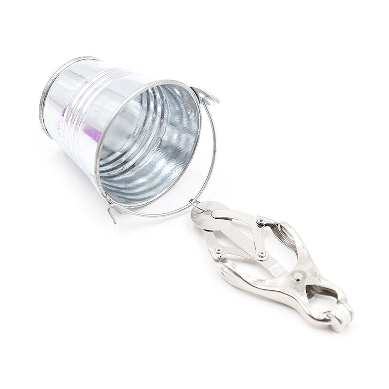 Pinças de mamilos Ohmama com baldes, acessório de fetiche em metal