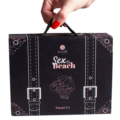 SECRETPLAY Kit de Viagem de Jogos Eróticos Para Casais na Praia, incluindo cartas, vibrador e essenciais