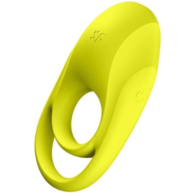 Satisfyer Spectacular Duo Ring Vibrador Amarelo para estimulação peniana, testicular e clitoriana em casais.