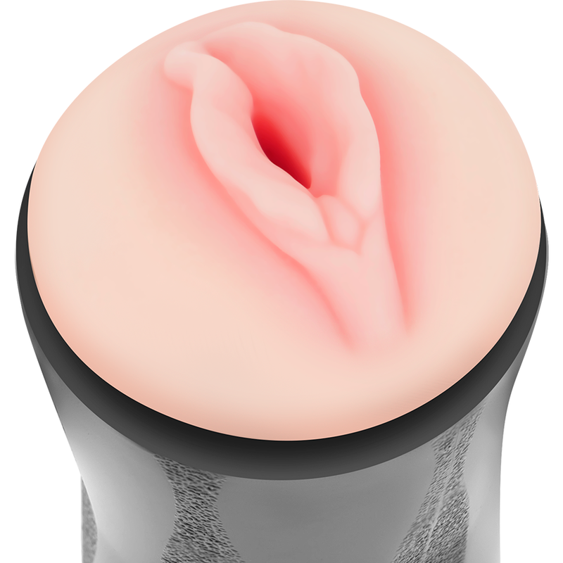 Masturbador masculino Jamyjob Randy de dupla entrada com texturas realistas de vagina e ânus.