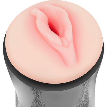 Masturbador masculino Jamyjob Randy de dupla entrada com texturas realistas de vagina e ânus.