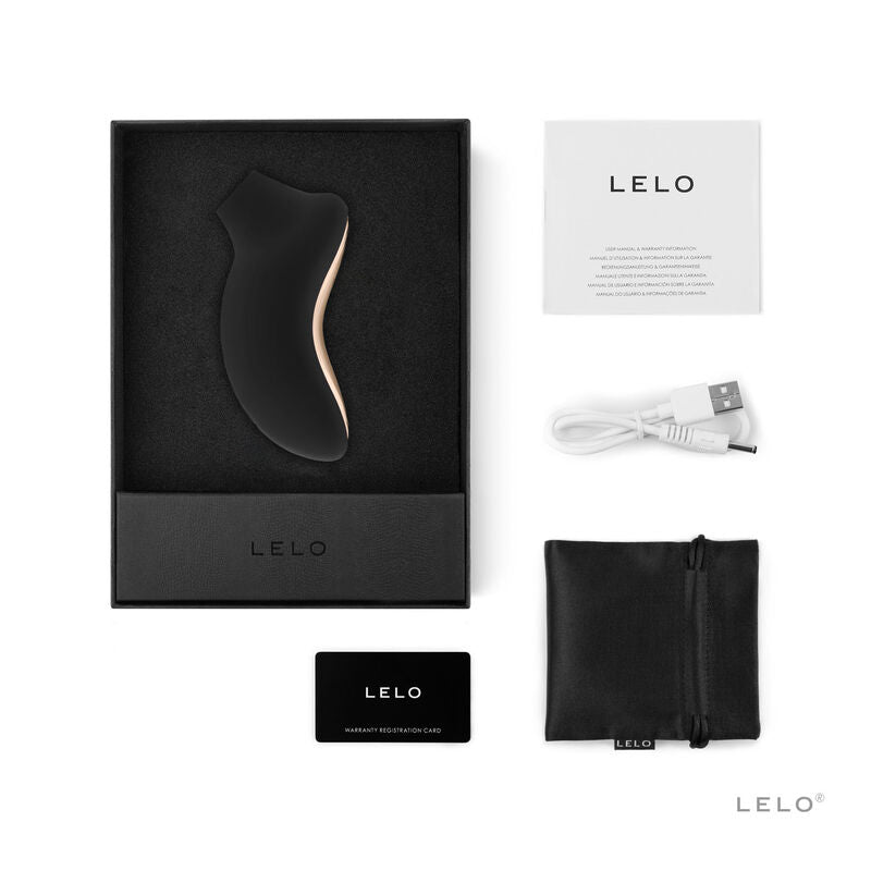 Detalhe do LELO Estimulador de Clitóris SONA 2 Cruise Preto, destacando o design elegante e a textura do silicone.