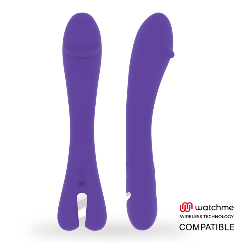 Vibrador MR BOSS Enzo roxo em silicone com tecnologia sem fio Watchme e 10 vibrações