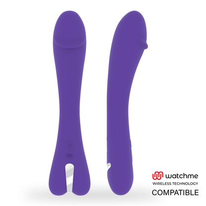 Vibrador MR BOSS Enzo roxo em silicone com tecnologia sem fio Watchme e 10 vibrações