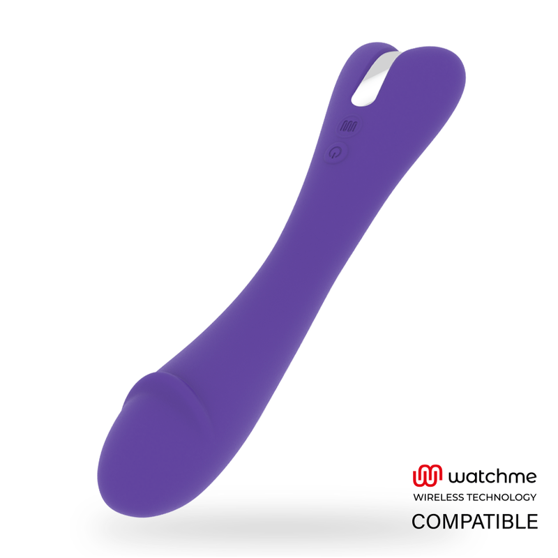 Vibrador MR BOSS Enzo roxo em silicone com tecnologia sem fio Watchme e 10 vibrações