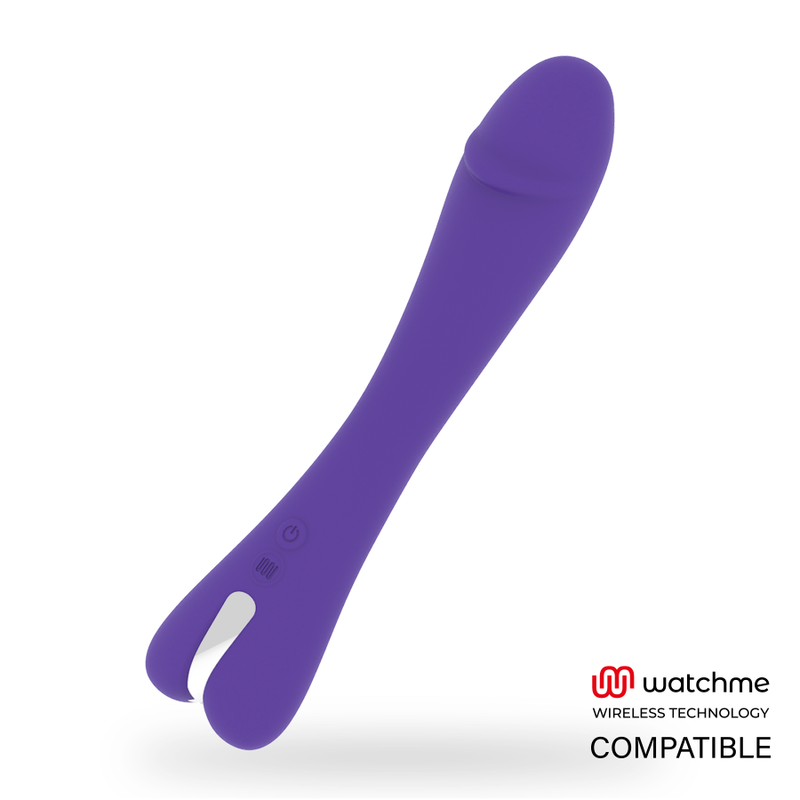 Vibrador MR BOSS Enzo roxo em silicone com tecnologia sem fio Watchme e 10 vibrações