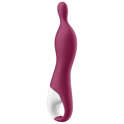 Satisfyer Vibrador A-Mazing 1 A-Spot BERRY em silicone médico, ideal para estimulação profunda do Ponto A.