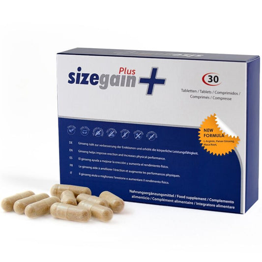 Suplemento SizeGain Plus | Para Aumentar o Tamanho do Pênis e a Potência Sexual