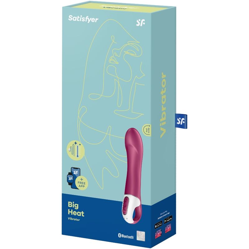 Vibrador Satisfyer Big Heat com aquecimento e app, ideal para estimulação do ponto G.