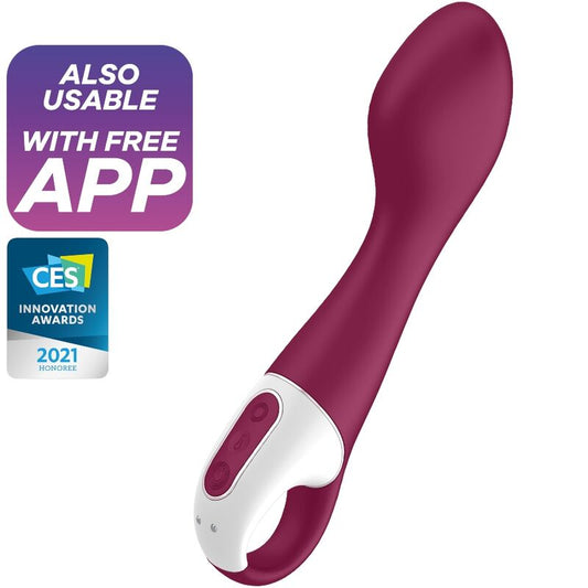 Vibrador Satisfyer Hot Spot Ponto G Aquecido com design ergonómico e ponta volumosa para estimulação G-Spot.