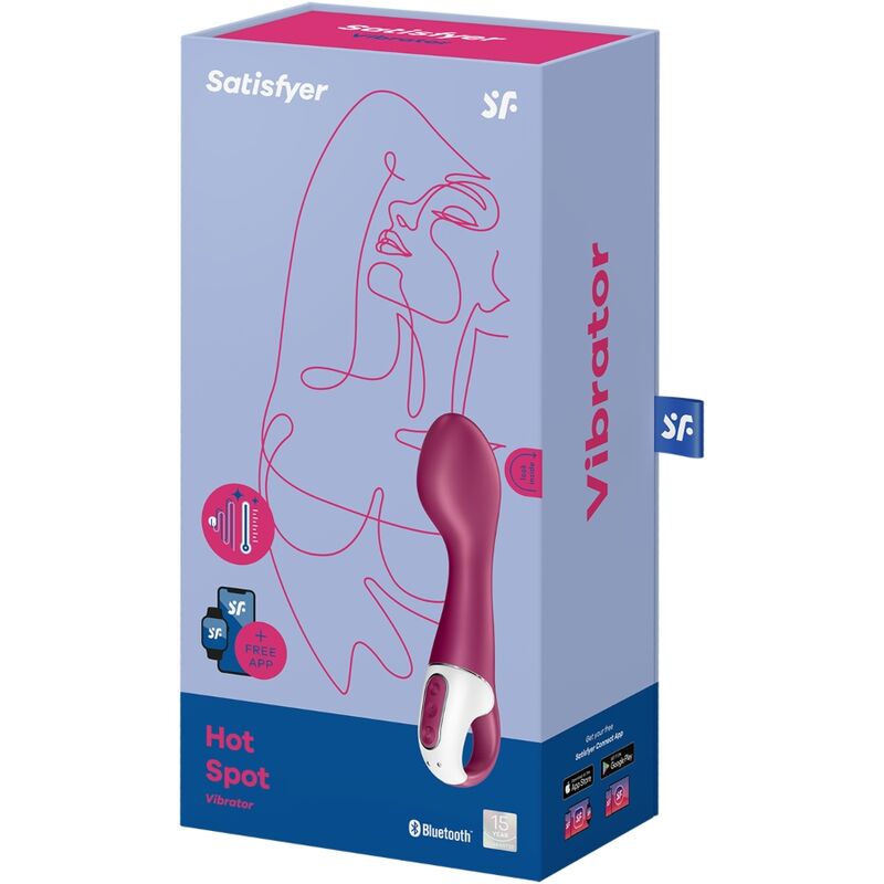 Vibrador Satisfyer Hot Spot Ponto G Aquecido com design ergonómico e ponta volumosa para estimulação G-Spot.