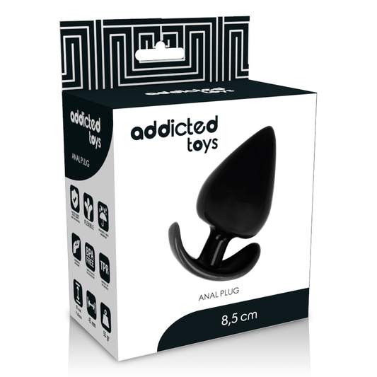 Plug Anal Addicted Toys | TPR Flexível, Formato Cônico e Uso Prolongado - 8.5cm