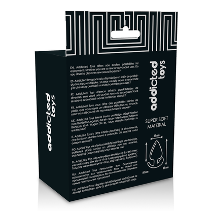 Close-up do Plug Anal Addicted Toys Ergonómico de 8.5 cm, destacando seu design cônico e material de toque suave.
