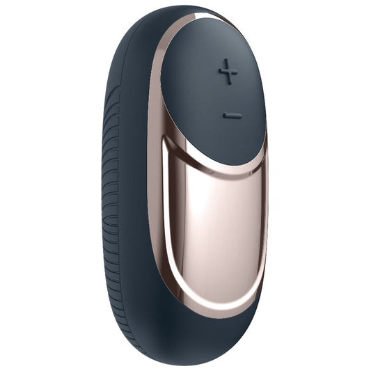 Satisfyer Vibrador Layon Dark Desire, com design ergonómico e superfície estriada para estimulação clitoriana.