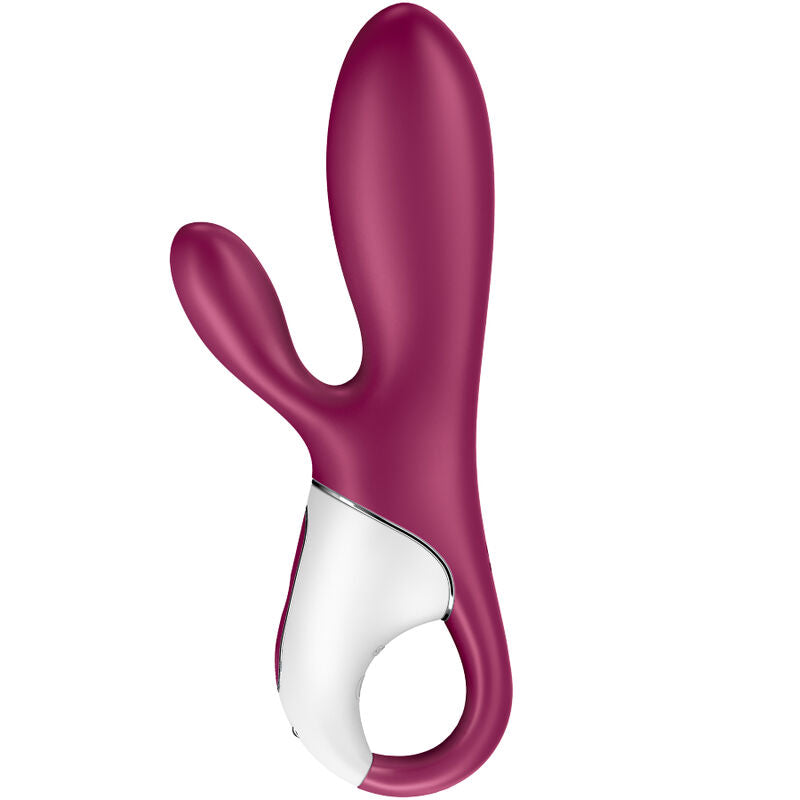 Satisfyer Vibrador Hot Bunny G-Spot com aquecimento e controlo via app, mostrando o seu design ergonómico de silicone e a ponta para ponto G.