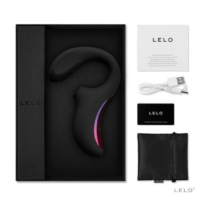 LELO ENIGMA Cruise Vibrador Sónico Duplo G e Clítoris em preto, exibindo seu design elegante e ergonómico.