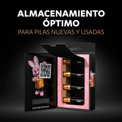 Pilhas alcalinas Duracell Optimum AAA LR03, pacote com 4 unidades para dispositivos eletrónicos