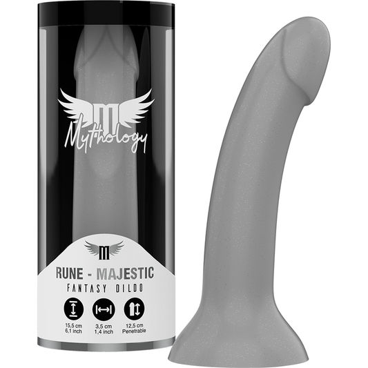 Close-up of the MYTHOLOGY Dildo Rune Majestic S showing its unique design and texture.