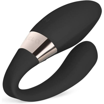 Lelo TIANI Harmony Massageador para casais app-controlado preto, exibindo seu design ergonômico e acabamento suave.