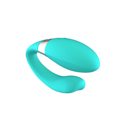 Lelo TIANI Harmony massageador de casal aqua, exibindo design ergonómico e botões de controlo.