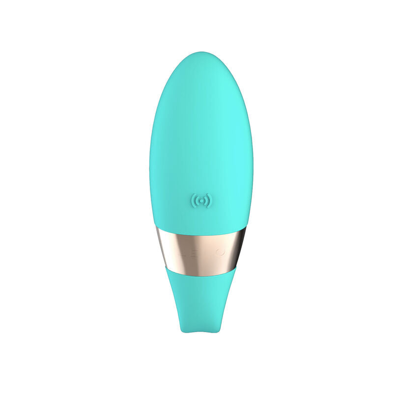 Lelo TIANI Harmony massageador de casal aqua, exibindo design ergonómico e botões de controlo.