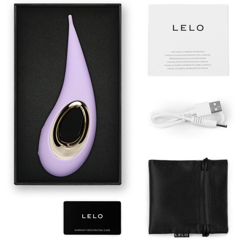 Close-up of the LELO Estimulador de Clitóris DOT com Tecnologia Infinite Loop, highlighting its design and soft silicone texture.