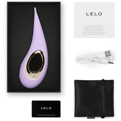 Close-up of the LELO Estimulador de Clitóris DOT com Tecnologia Infinite Loop, highlighting its design and soft silicone texture.