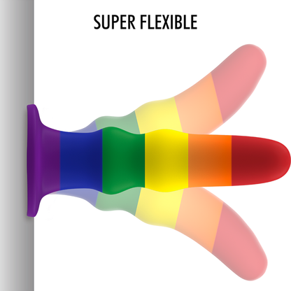Dildo MYTHOLOGY Kuno Pride S de silicone flexível com base de sucção