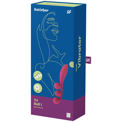 Satisfyer Multivibrador Tri Ball 1 Vermelho para estimulação multi-ponto
