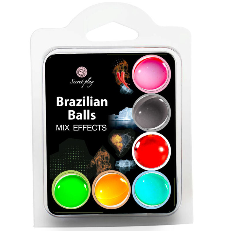 Imagem do Conjunto SECRET de 6 Bolas Brasileiras Efeito Mix para massagem íntima.