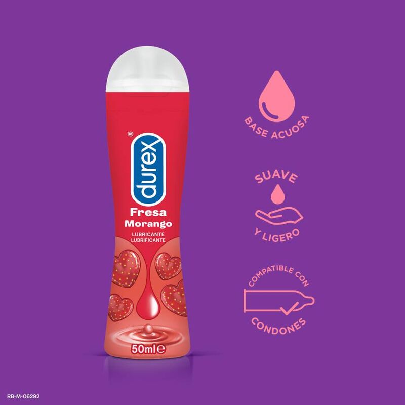 Durex Gel Lubrificante Play Morango 50ml para momentos íntimos