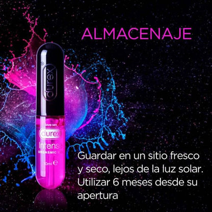 DUREX Gel Orgásmico Lubrificante Intenso 10ml para estimulação clitoriana e orgasmos potenciados.